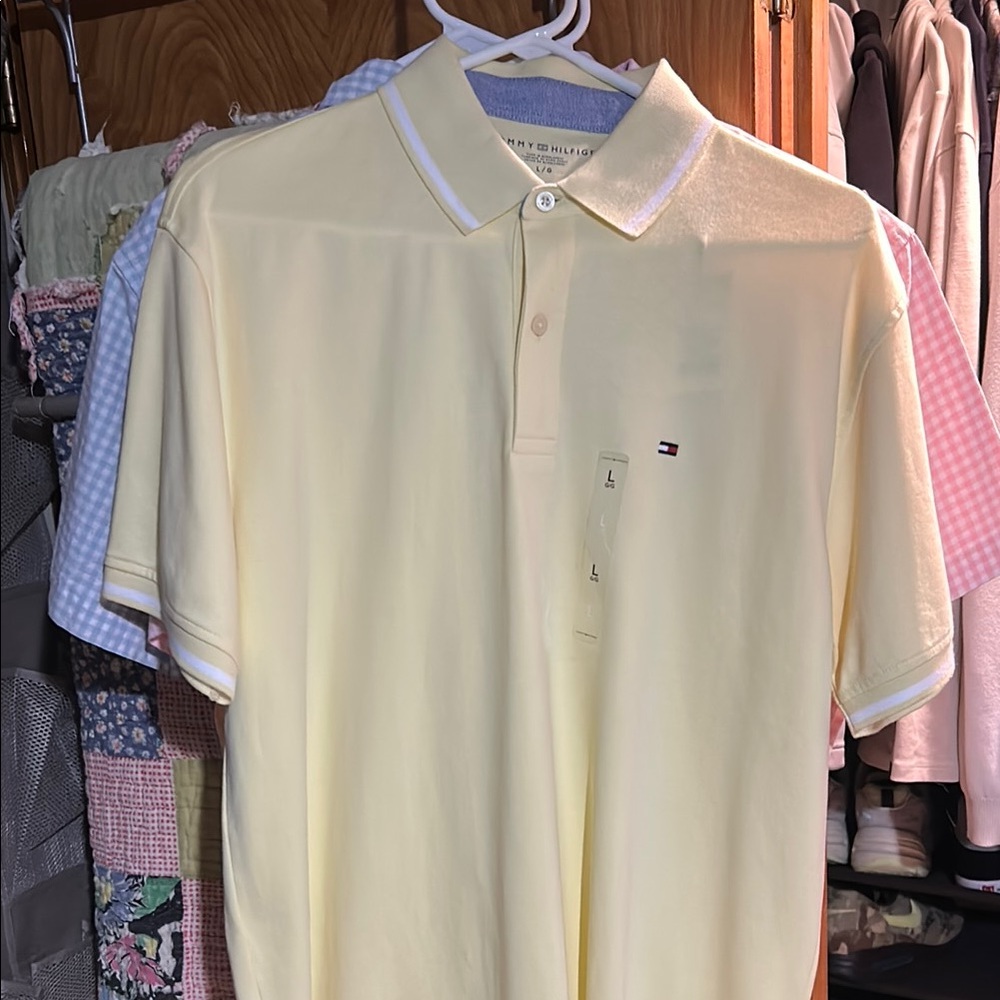 Tommy Hilfiger Yellow Polo Shirt Classic Design